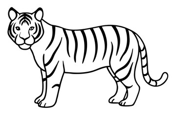 Minimalist Tiger Vector