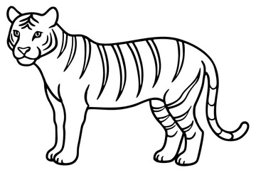 Minimalist Tiger Vector