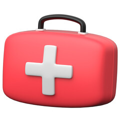 Obraz premium First Aid Kit 3D icon on transparent background
