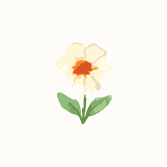 vector illustration of flowers in watercolor style