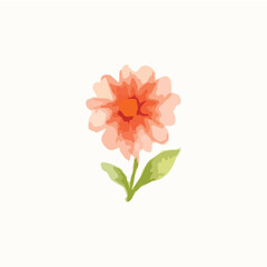 Naklejka premium vector illustration of flowers in watercolor style