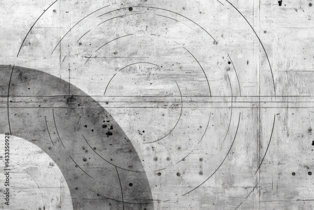 Poster abstract monochrome background with geometric shapes and grunge texture creating a modern and artist