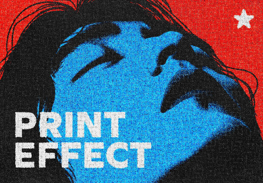 Grain Printed Effect Mockup