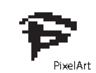 Pixel art eye icon, 8 bit retro style human eyeball, simple computing see symbol