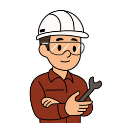 Stickers Cartoon IE Engineer