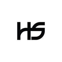 HS monogram logo design letter text name symbol monochrome logotype alphabet character simple logo