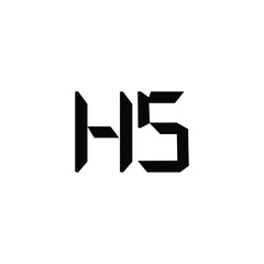 HS monogram logo design letter text name symbol monochrome logotype alphabet character simple logo