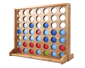 wooden abacus with colorful beads isolated
