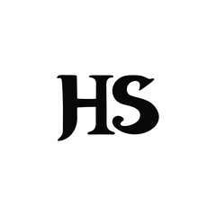 HS monogram logo design letter text name symbol monochrome logotype alphabet character simple logo