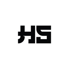 HS monogram logo design letter text name symbol monochrome logotype alphabet character simple logo