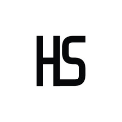 HS monogram logo design letter text name symbol monochrome logotype alphabet character simple logo