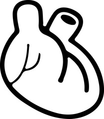 Obraz premium Human Heart Icon