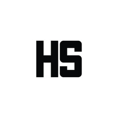 HS monogram logo design letter text name symbol monochrome logotype alphabet character simple logo