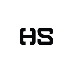 HS monogram logo design letter text name symbol monochrome logotype alphabet character simple logo