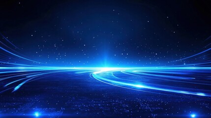 Obraz premium Abstract Digital Futuristic Landscape