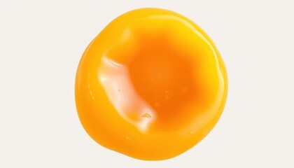 Caramel sauce blob, top view