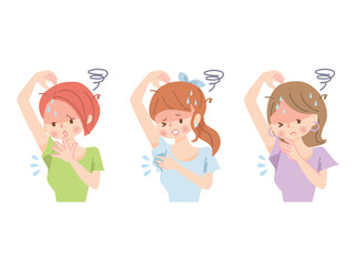 ワキの汗が恥ずかしい女性達