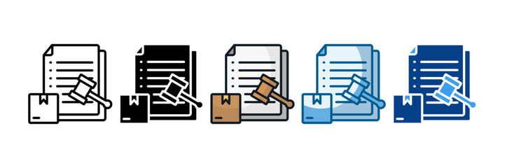 Regulatory Compliance Icon Set Multiple Style Collection
