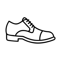 brogues line drawn footwear vector art - illustration brogues, isolated white background