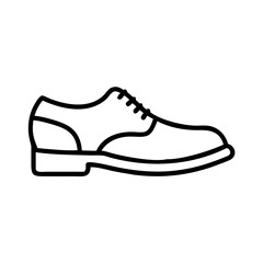 brogues line drawn footwear vector art - illustration brogues, isolated white background