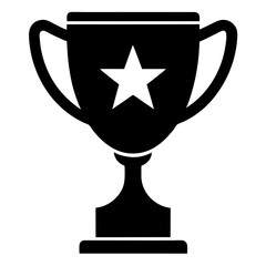 gold cup isolated on white