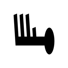 Weather symbol representing a moderate wind speed with a direction indicated by the horizontal line and circle