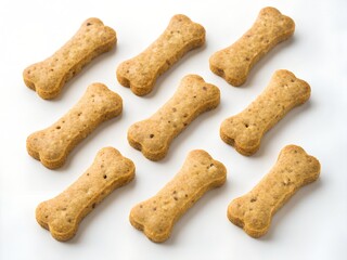 Dog Bone Treats, Pet Treats, Dog Biscuits, White Background, PNG, High-Resolution, Dog Food, Canine Treats, Healthy Treats