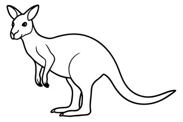 Modern Kangaroo Silhouette