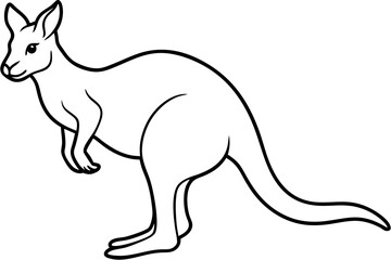 Modern Kangaroo Silhouette