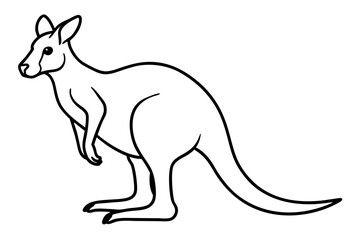 Modern Kangaroo Silhouette