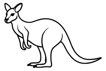 Modern Kangaroo Silhouette