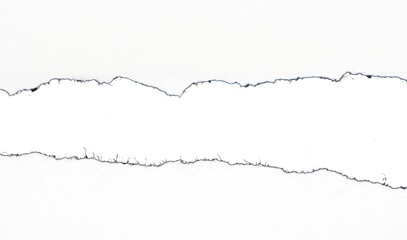 The paper is torn to create a template area. Text area Free space for designs and advertisements or used as a design background.