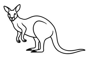 Modern Kangaroo Silhouette