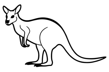 Modern Kangaroo Silhouette