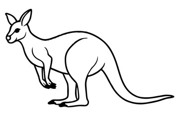 Modern Kangaroo Silhouette