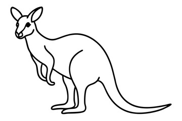 Modern Kangaroo Silhouette