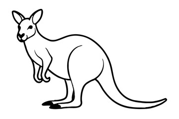 Modern Kangaroo Silhouette