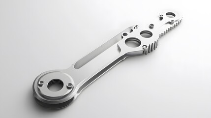 Fototapeta premium Sleek Silver Folding Knife Design.