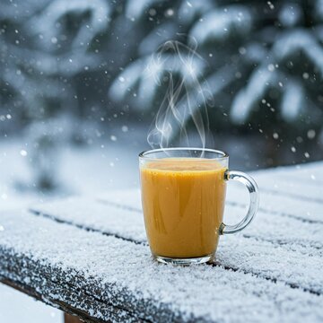 Garam Chashma steaming in frost, nature offering warmth beneath snowy silence.