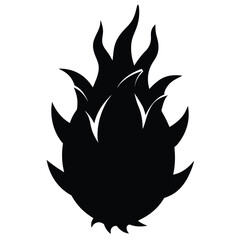 vector illustration of a fiery dragon