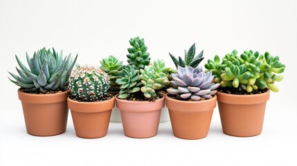Obraz premium Succulent Arrangement in Pot - Front View