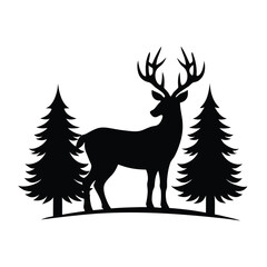 deer silhouette vector