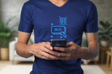 Online Shopping Experience with Mobile Device and Buy Button