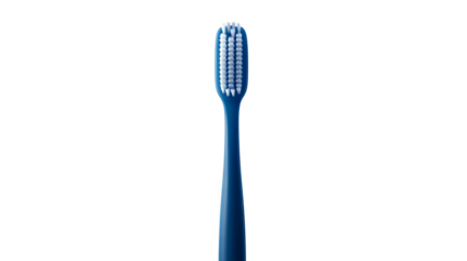 Professional Blue Toothbrush with White Bristles Isolated on White Background