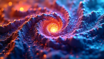 Obraz premium a breathtaking abstract visualization of a cosmic vortex, swirling with radiant energy, evoking the awe of the universe