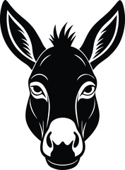 vector illustration of a donkey