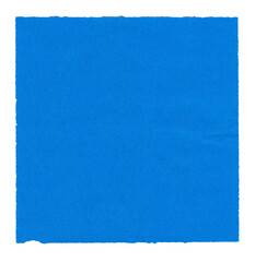 texture background square old blue paper torn on transparent background
