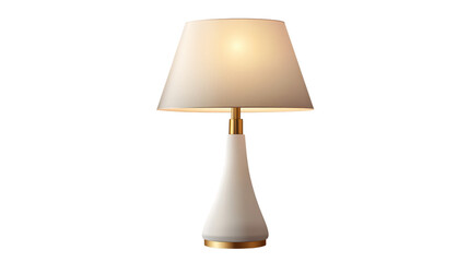 Elegant Modern Table Lamp Emitting a Soft Glowing Light Isolated on Transparent Background