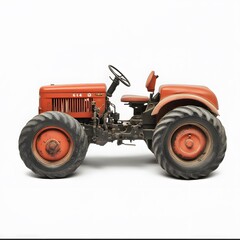 Obraz premium Vintage Red Tractor with Studio Shot. (2)