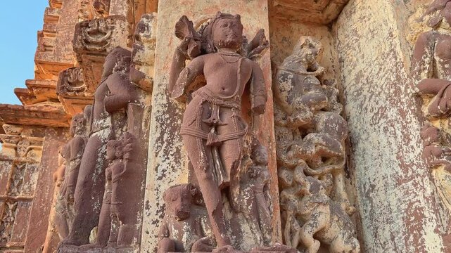 camera revolving around a broken or damaged deity idol (murti) In Hinduism it is generally considered inauspicious and is not worshipped.